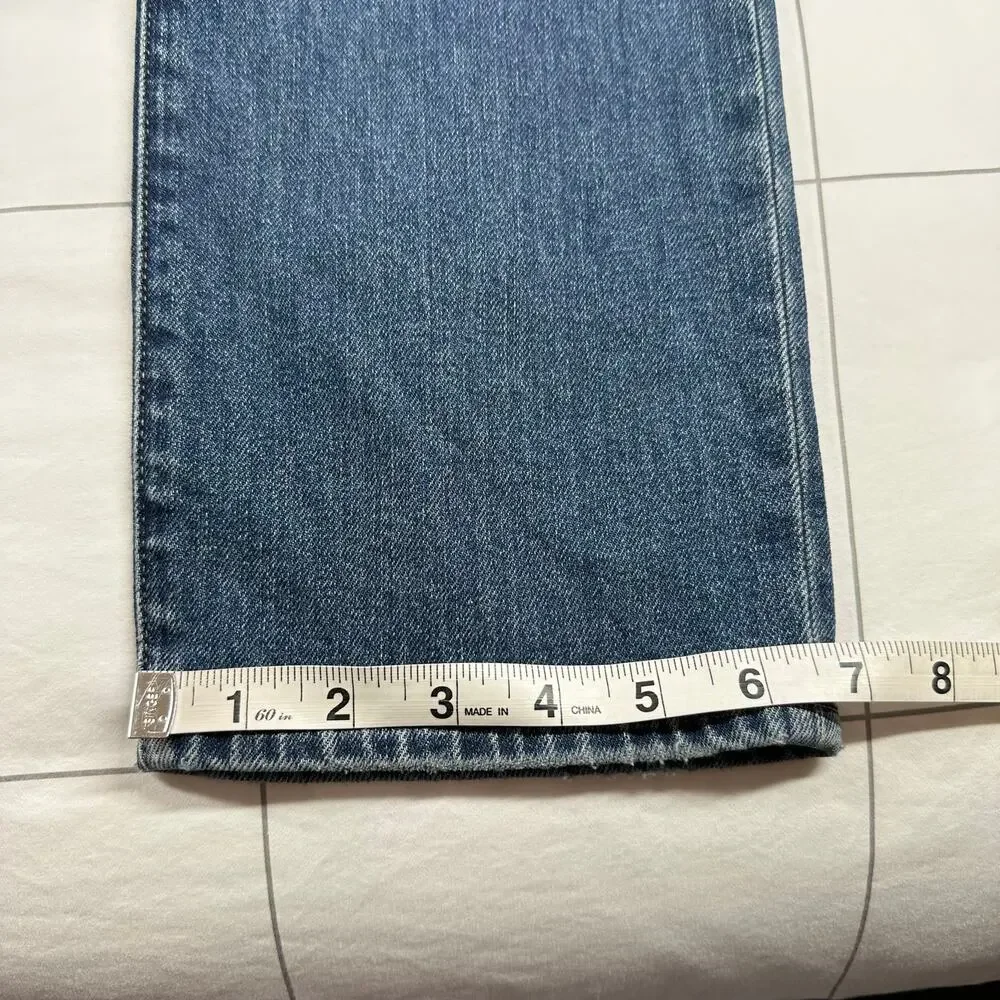 Madewell Jeans Womens 26 Blue Jules Slim Straight Concho Wash Comfort Stretch